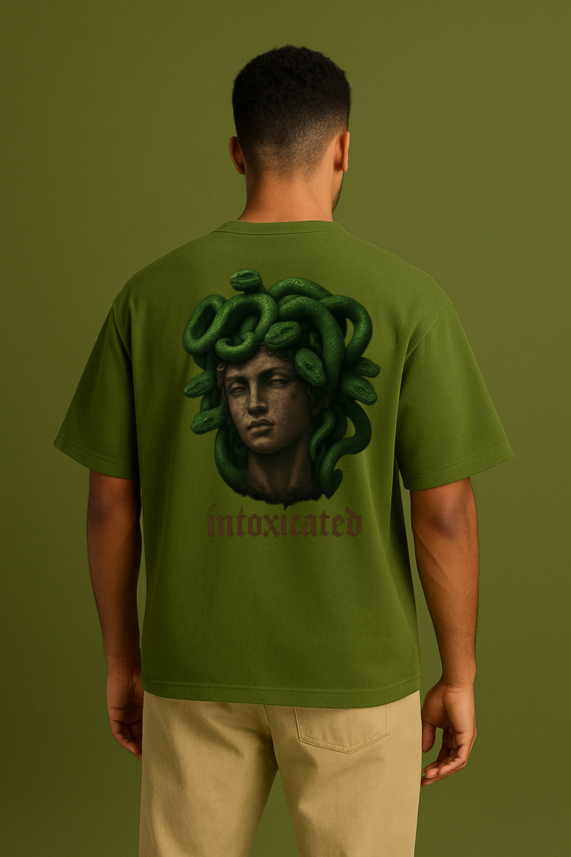 Mythological Medusa Design Oversized T-shirt - Image 4
