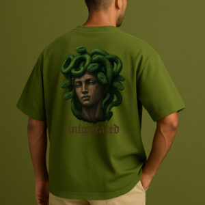 Mythological Medusa Design Oversized T-shirt