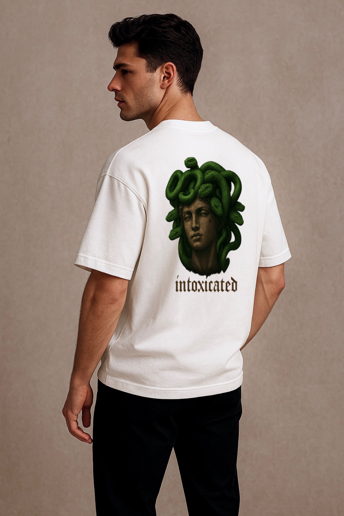Mythological Medusa Design Oversized T-shirt - Image 6