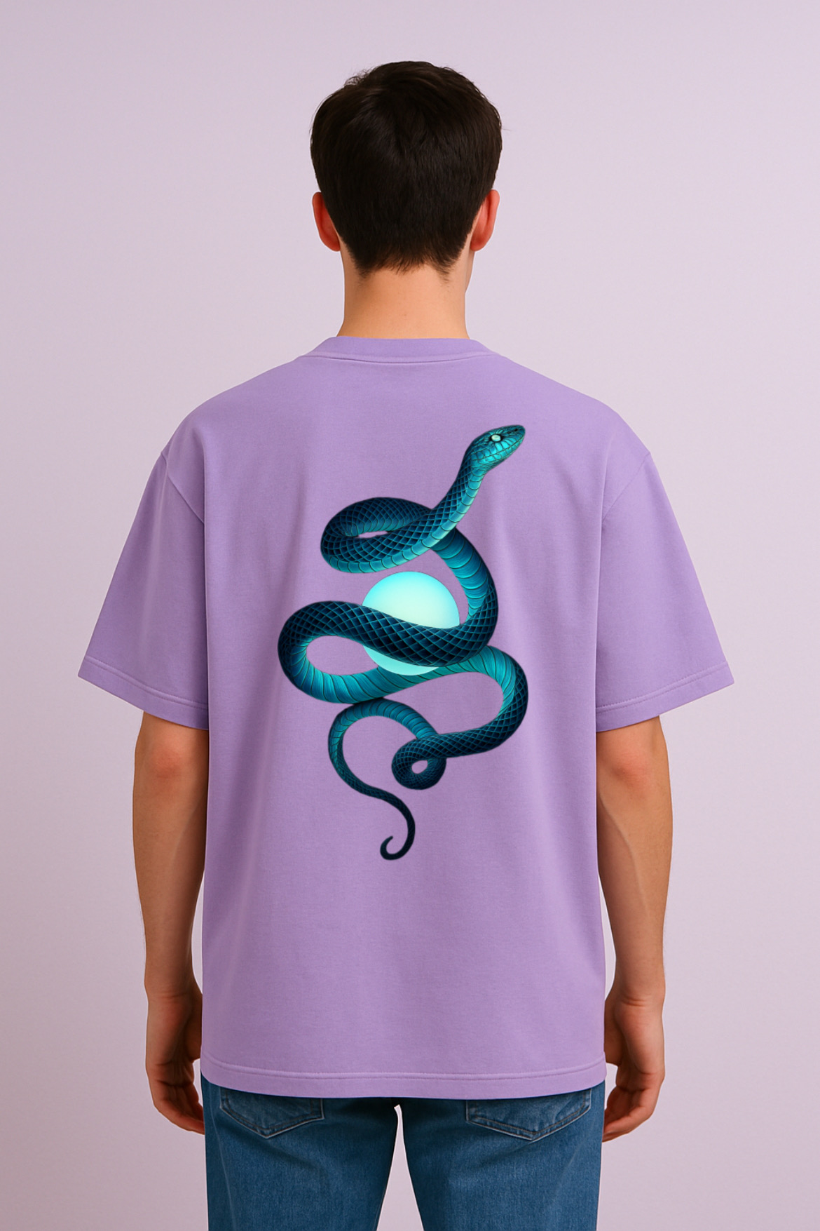 Artistic Serpent Design Oversized T-shirt - Image 14