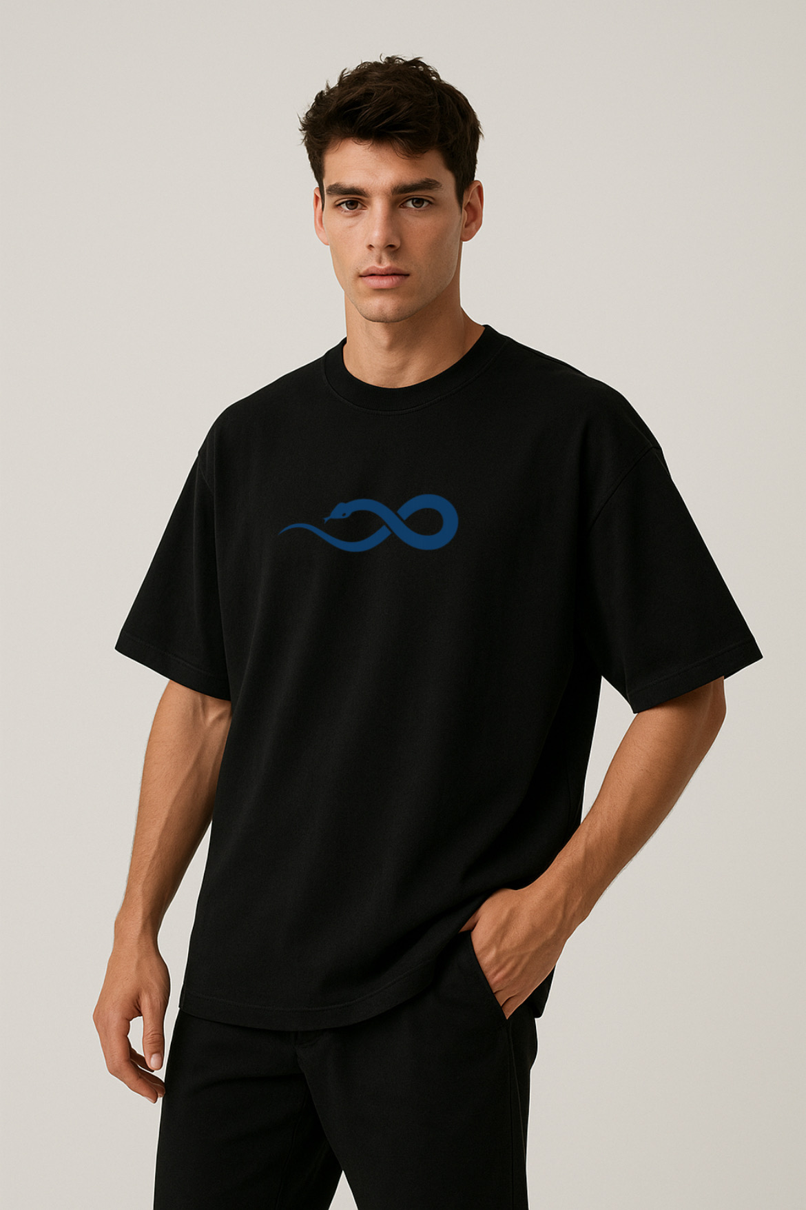 Artistic Serpent Design Oversized T-shirt - Image 19