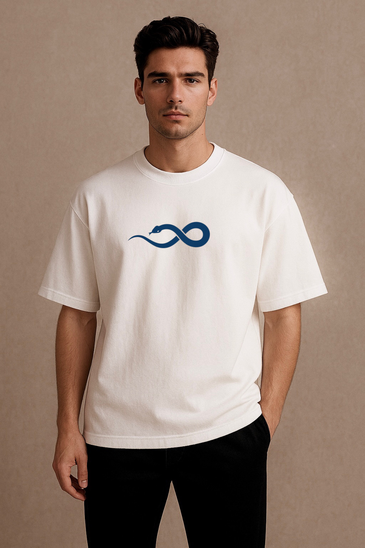 Artistic Serpent Design Oversized T-shirt - Image 9