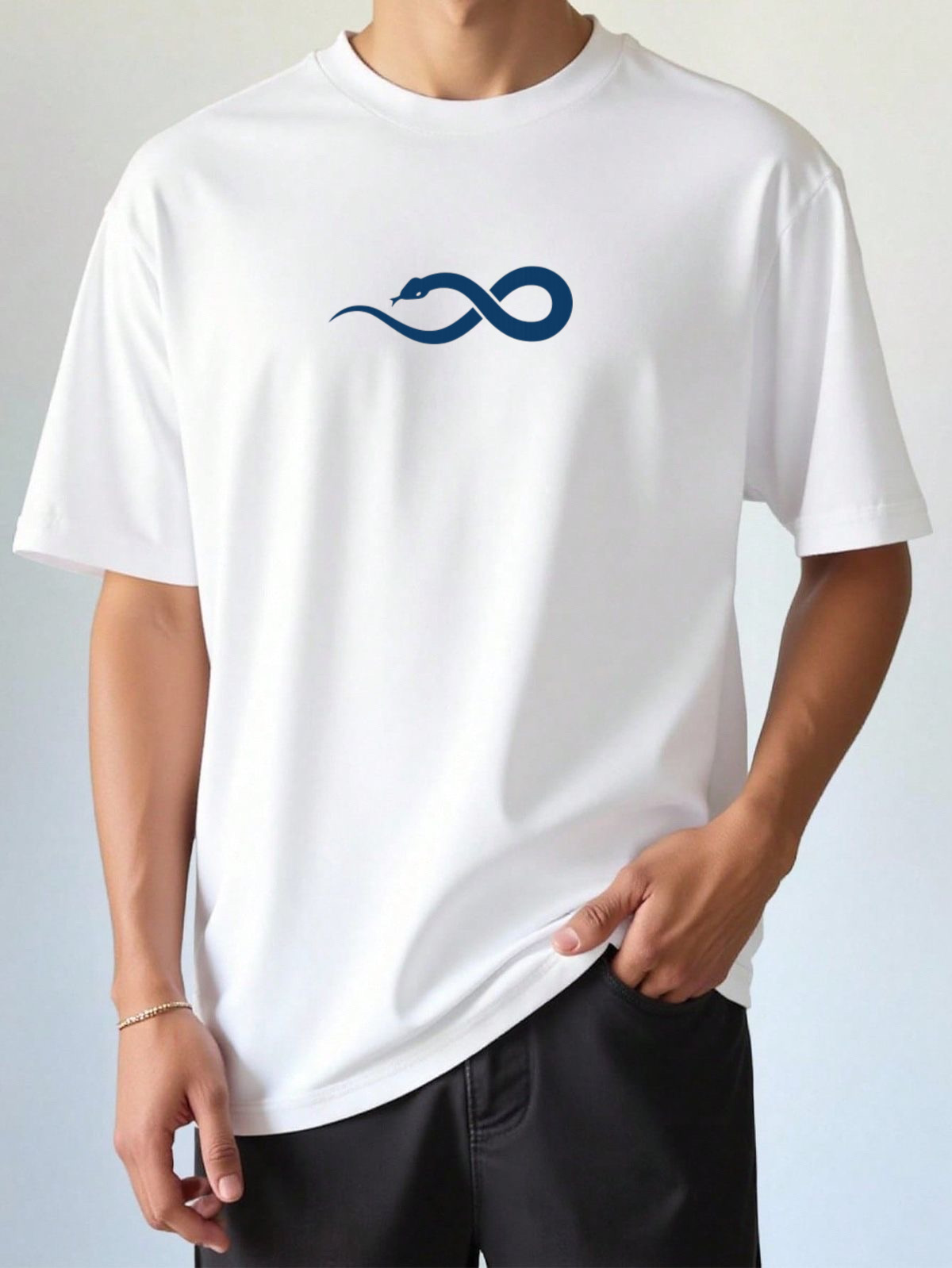 Artistic Serpent Design Oversized T-shirt - Image 7