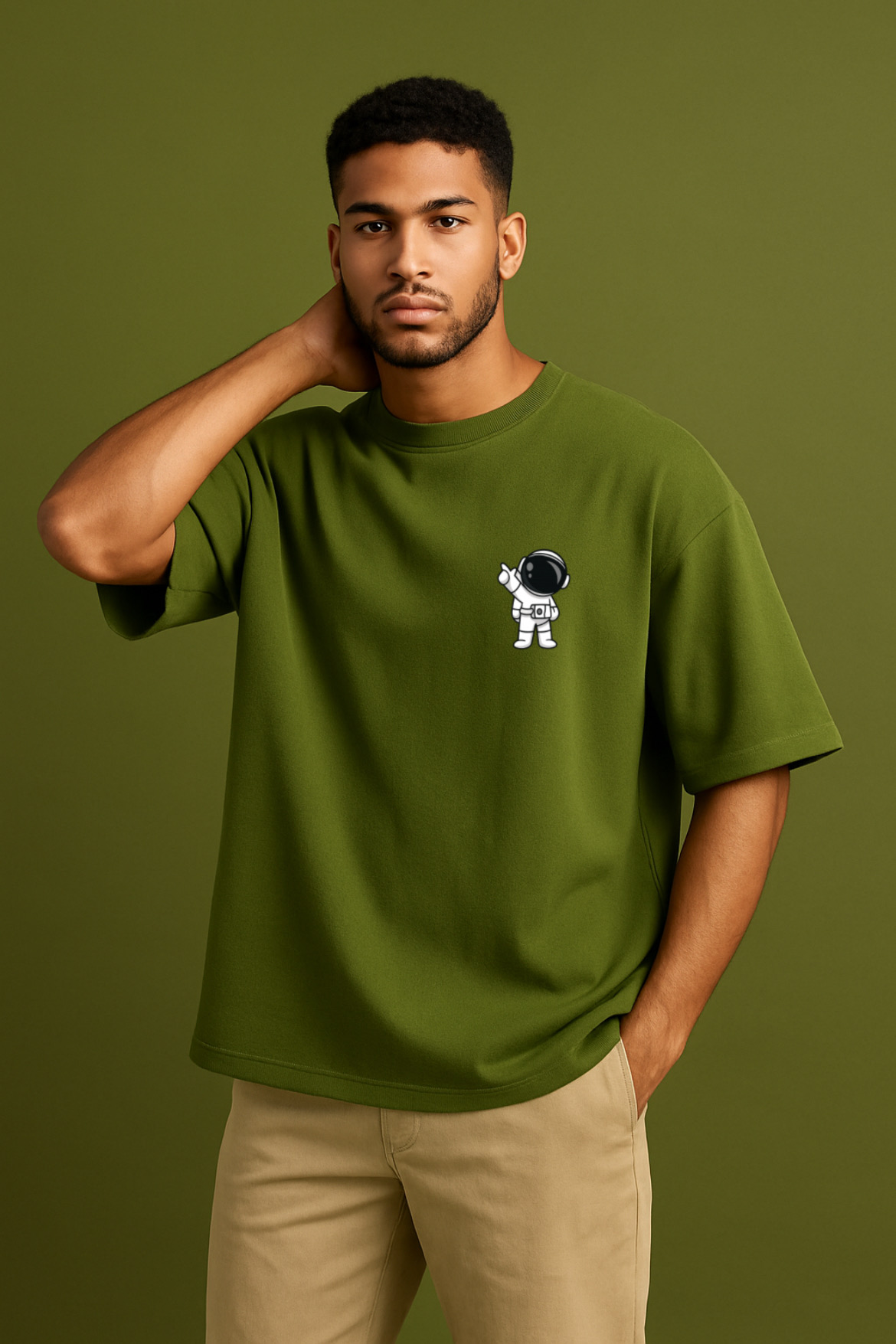 Astronaut Inspired Design Oversized T-shirt - Image 28