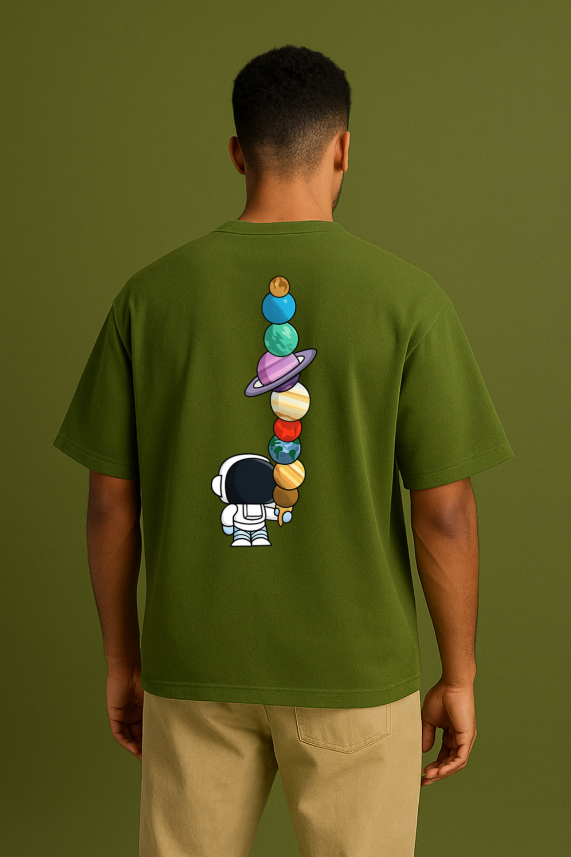 Astronaut Inspired Design Oversized T-shirt - Image 29