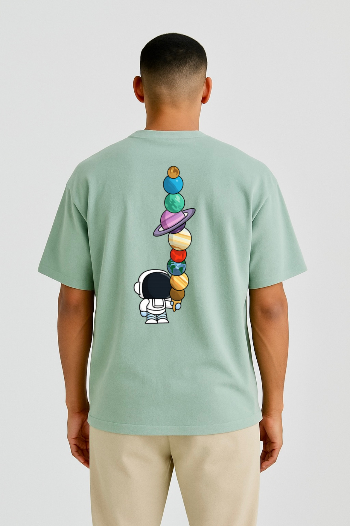 Astronaut Inspired Design Oversized T-shirt - Image 23