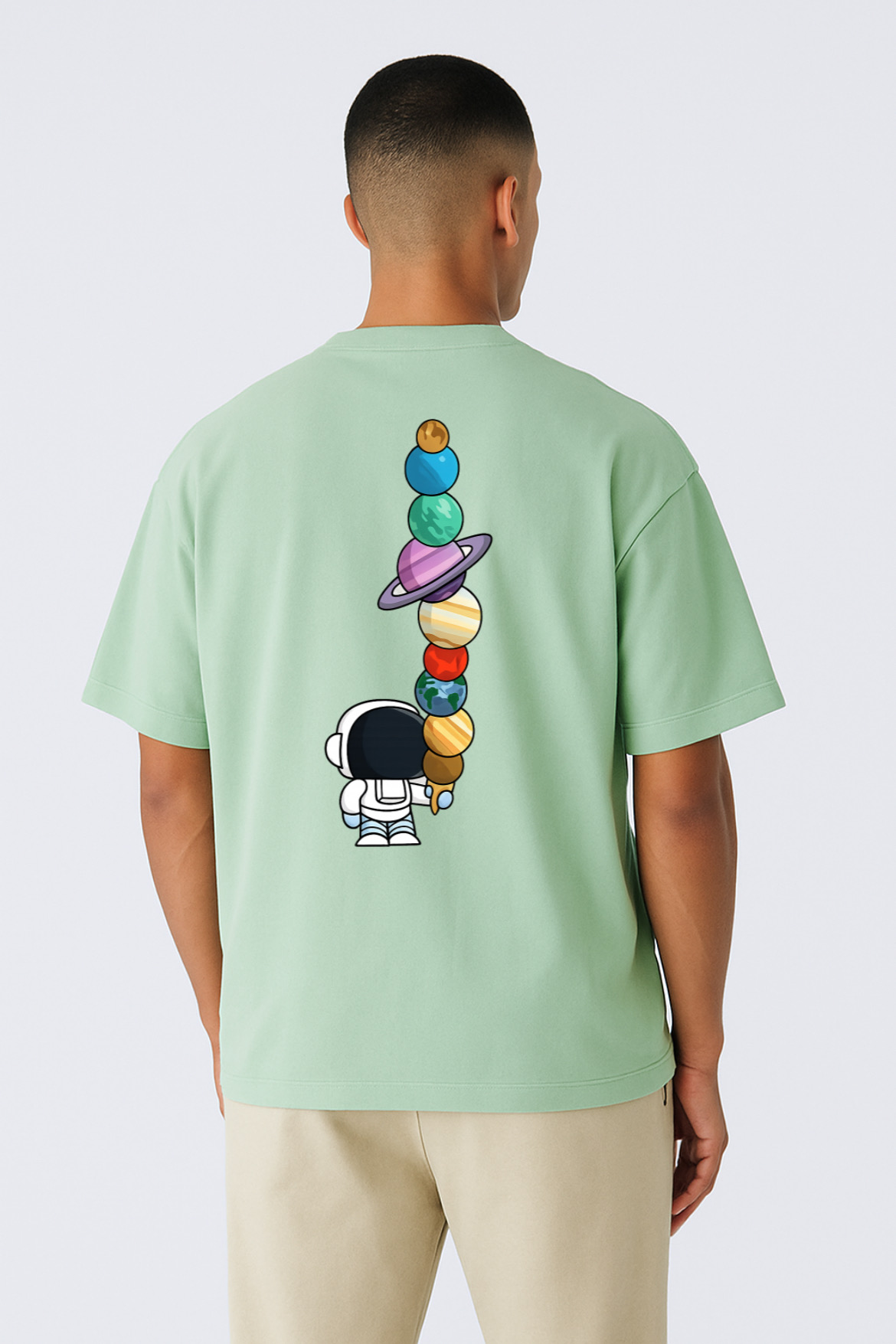Astronaut Inspired Design Oversized T-shirt - Image 25