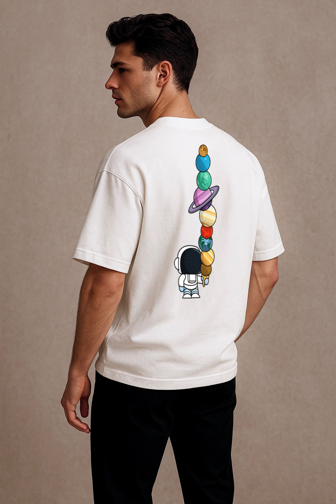 Astronaut Inspired Design Oversized T-shirt - Image 17