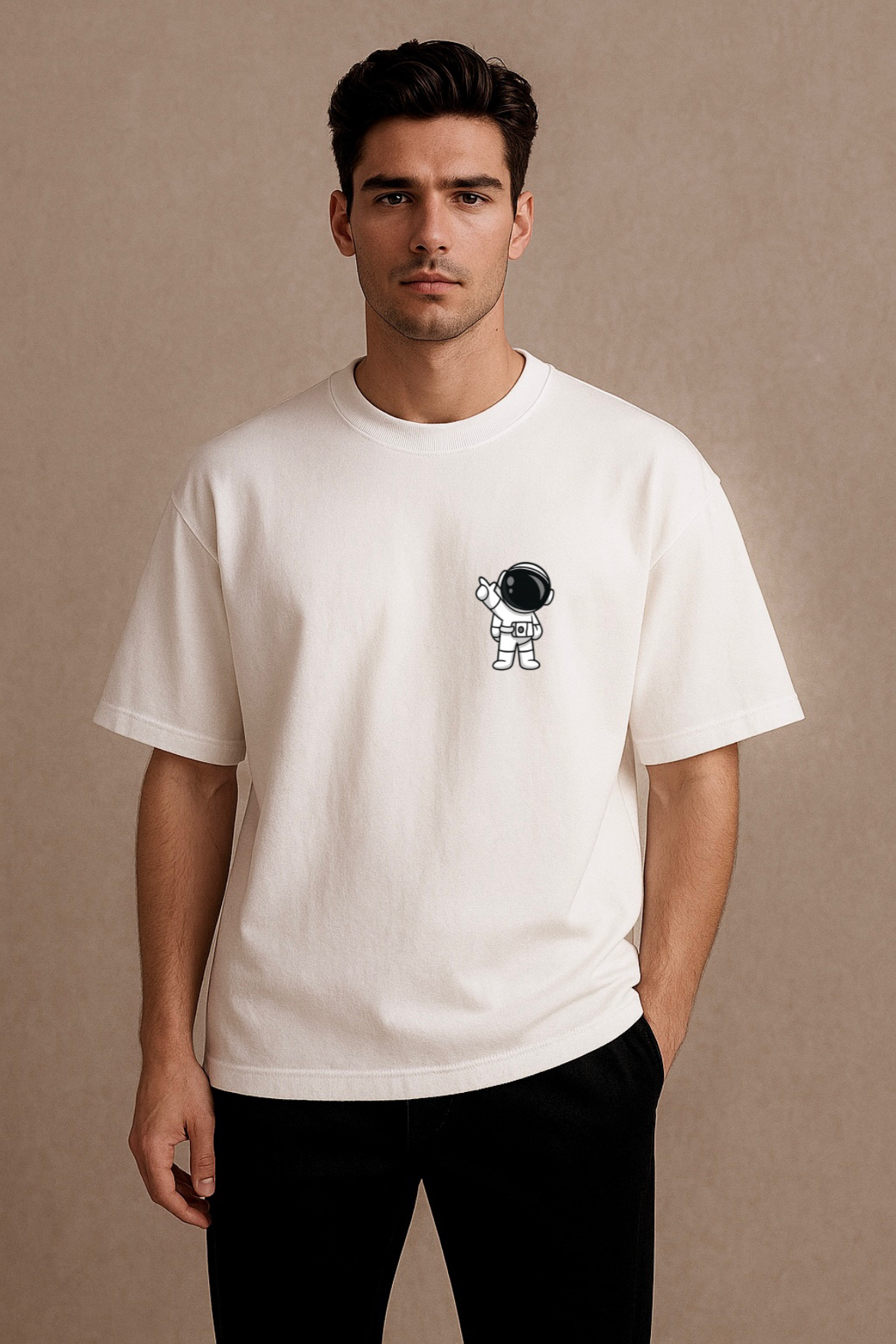 Astronaut Inspired Design Oversized T-shirt - Image 14