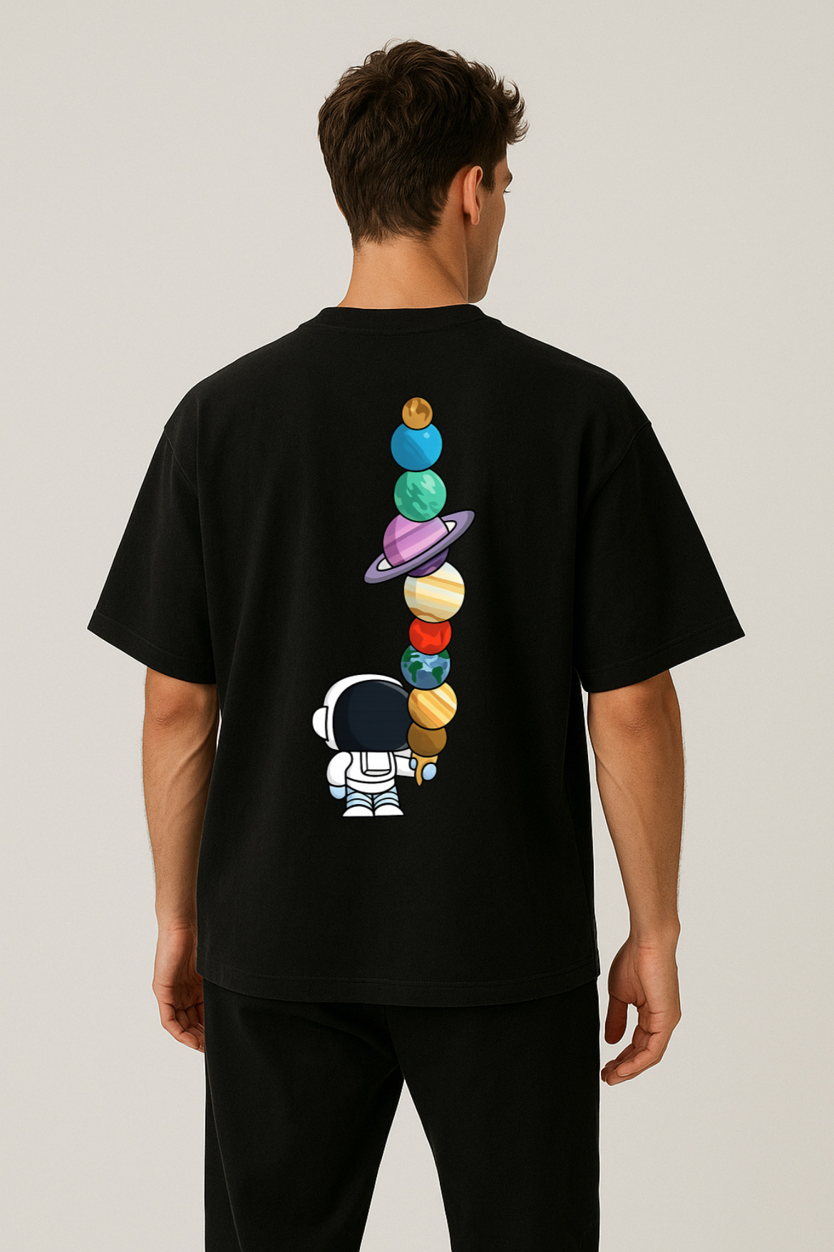 Astronaut Inspired Design Oversized T-shirt - Image 21