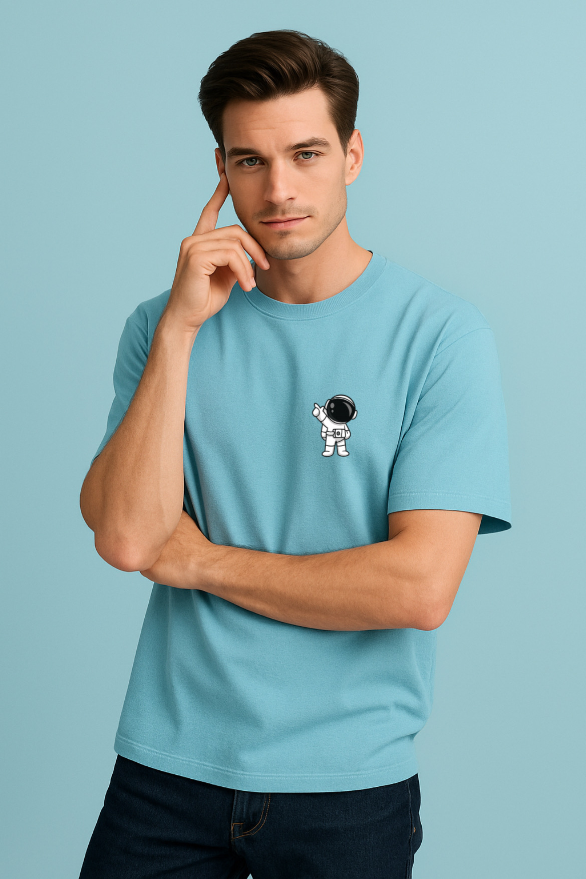 Astronaut Inspired Design Oversized T-shirt - Image 10