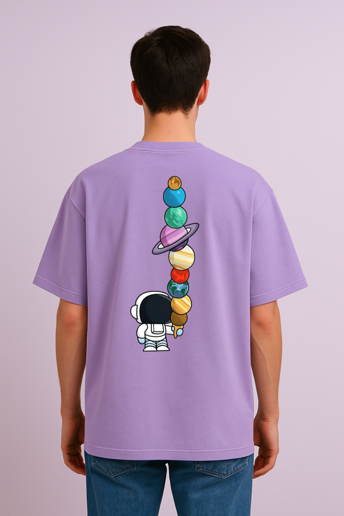 Astronaut Inspired Design Oversized T-shirt - Image 7