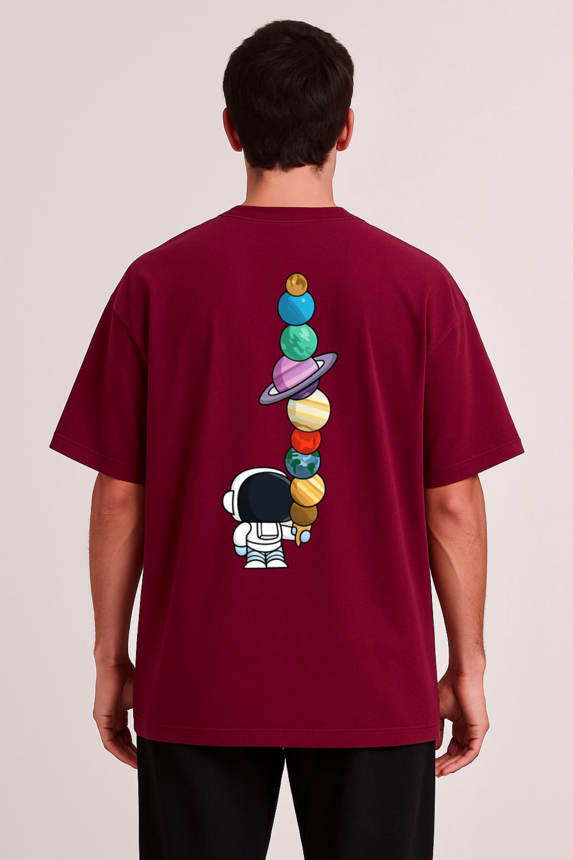 Astronaut Inspired Design Oversized T-shirt - Image 5