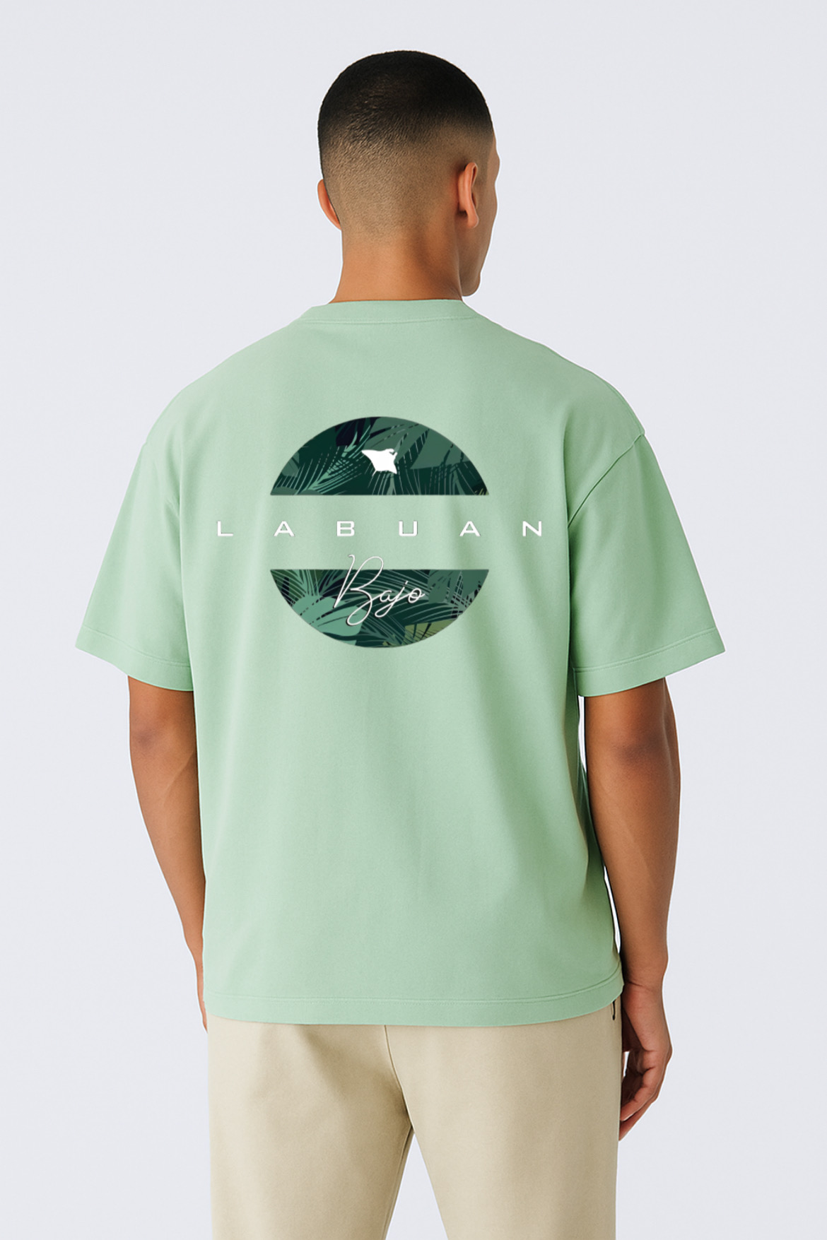 Labuan Bajo Graphic Design Oversized T-shirt