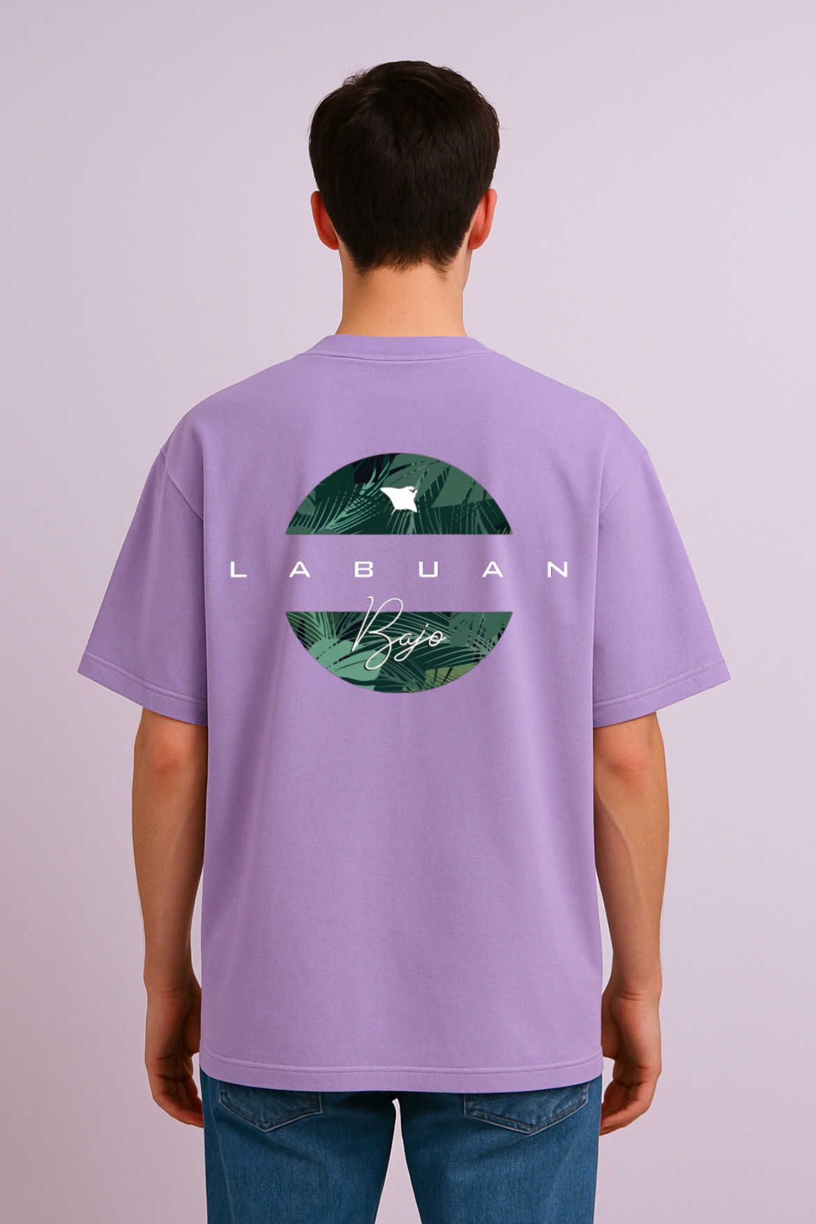 Labuan Bajo Graphic Design Oversized T-shirt - Image 22