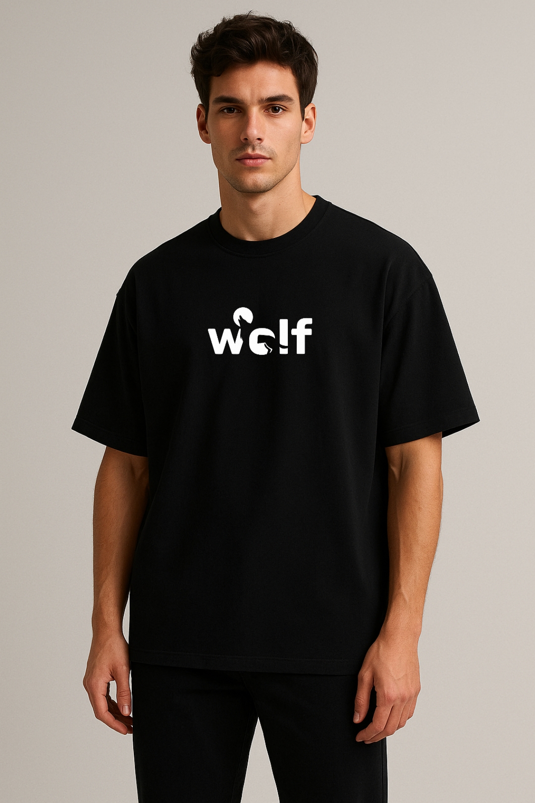 Animal Inspired Wolf Design Oversized T-shirt - Image 14