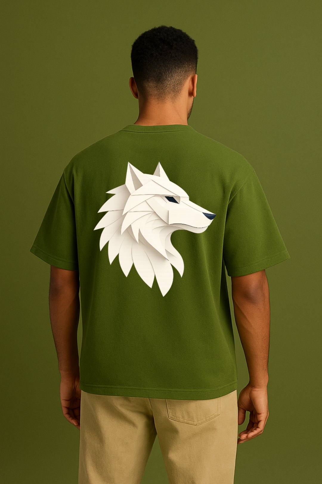 Animal Inspired Wolf Design Oversized T-shirt - Image 13