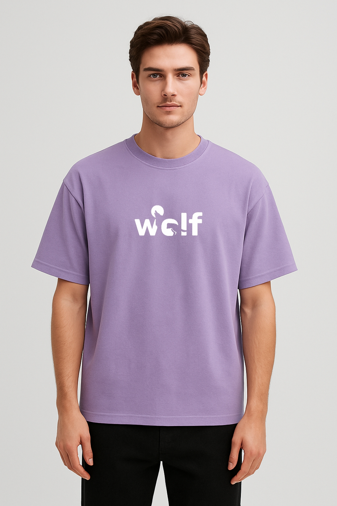 Animal Inspired Wolf Design Oversized T-shirt - Image 8