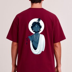 Krishna Spiritual Graphic Design Oversized T-shirt
