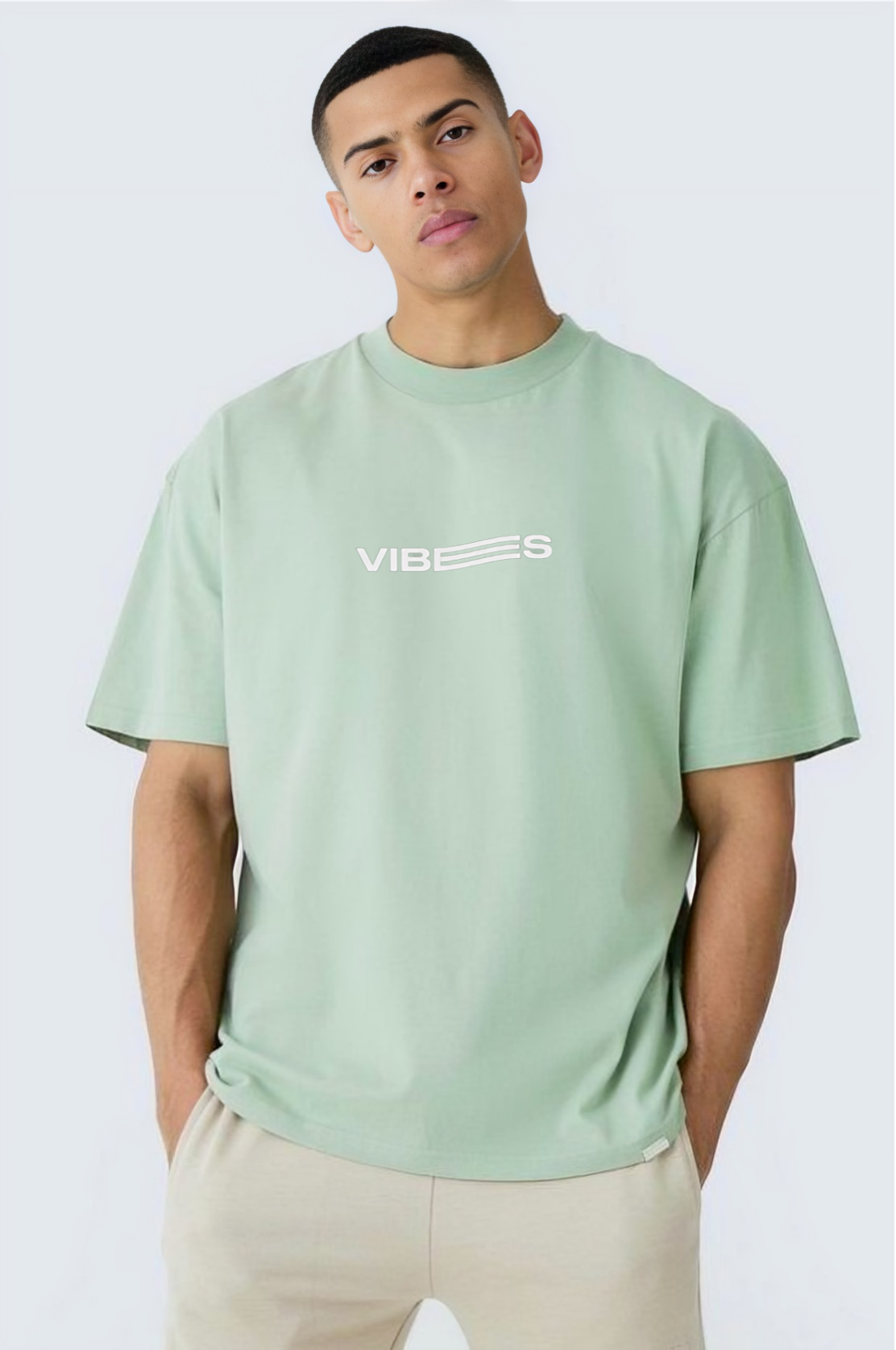 Labuan Bajo Graphic Design Oversized T-shirt - Image 3