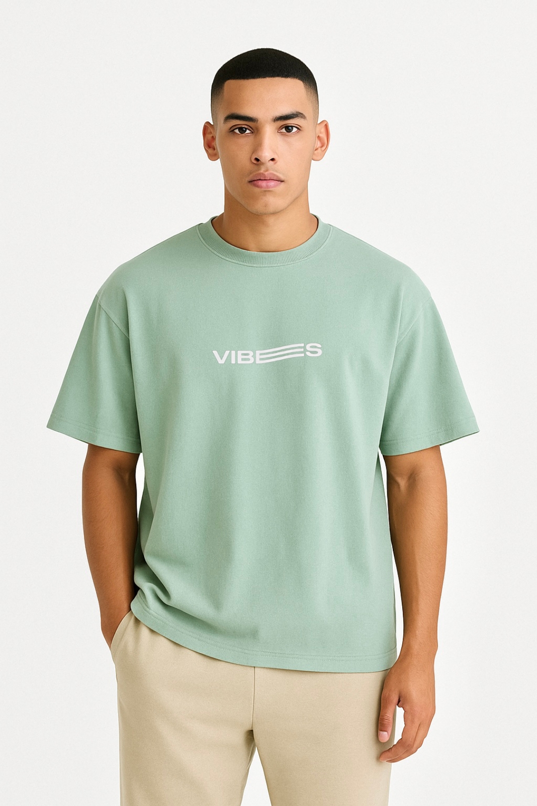 Labuan Bajo Graphic Design Oversized T-shirt - Image 5