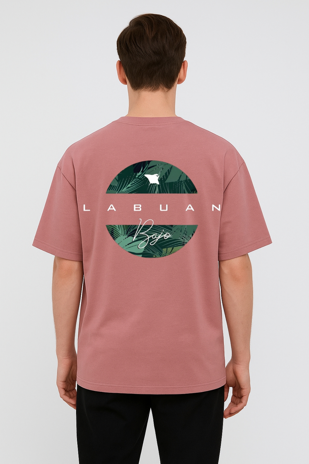 Labuan Bajo Graphic Design Oversized T-shirt - Image 8