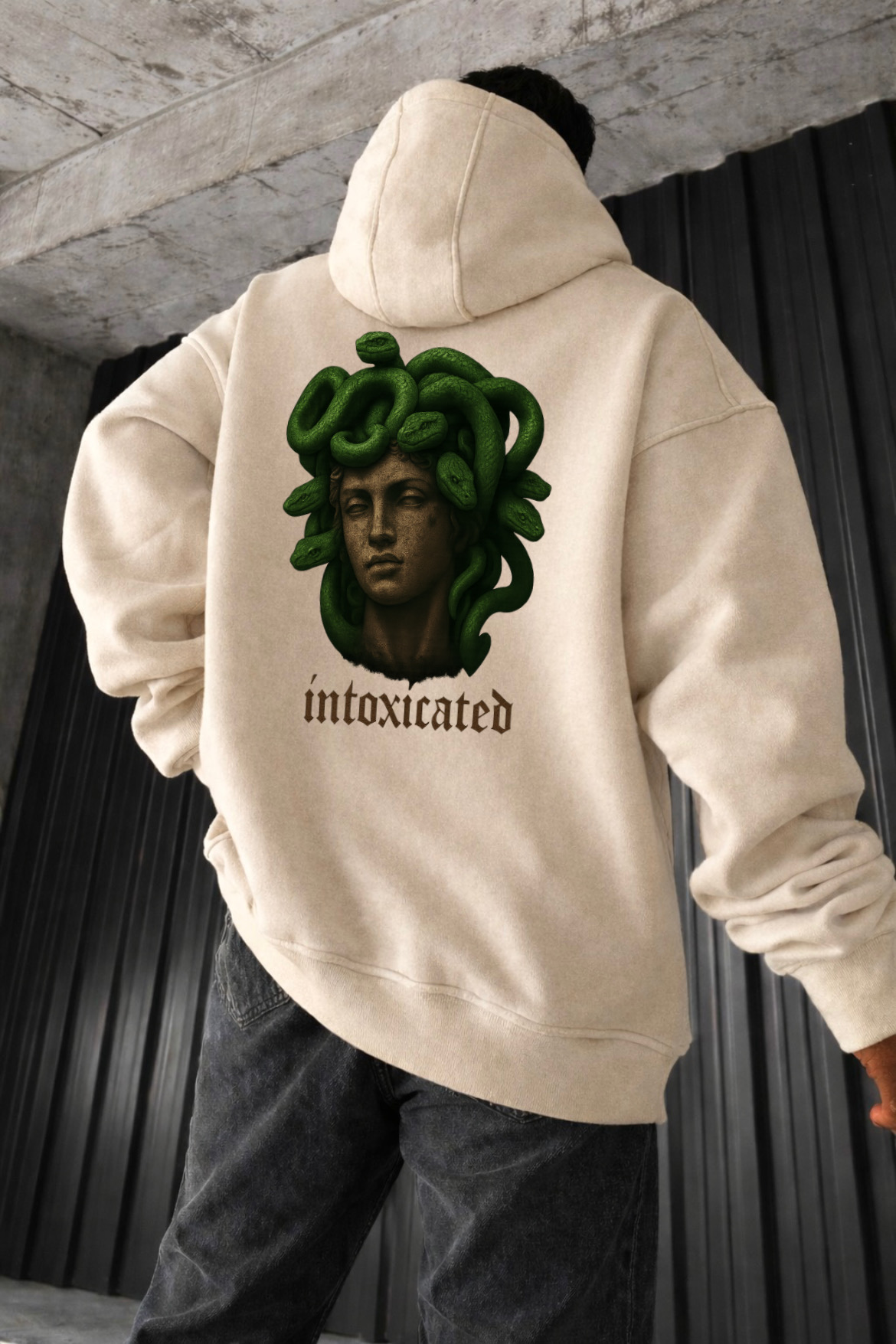 Medusa Designed Oversized Hoodie - Image 12
