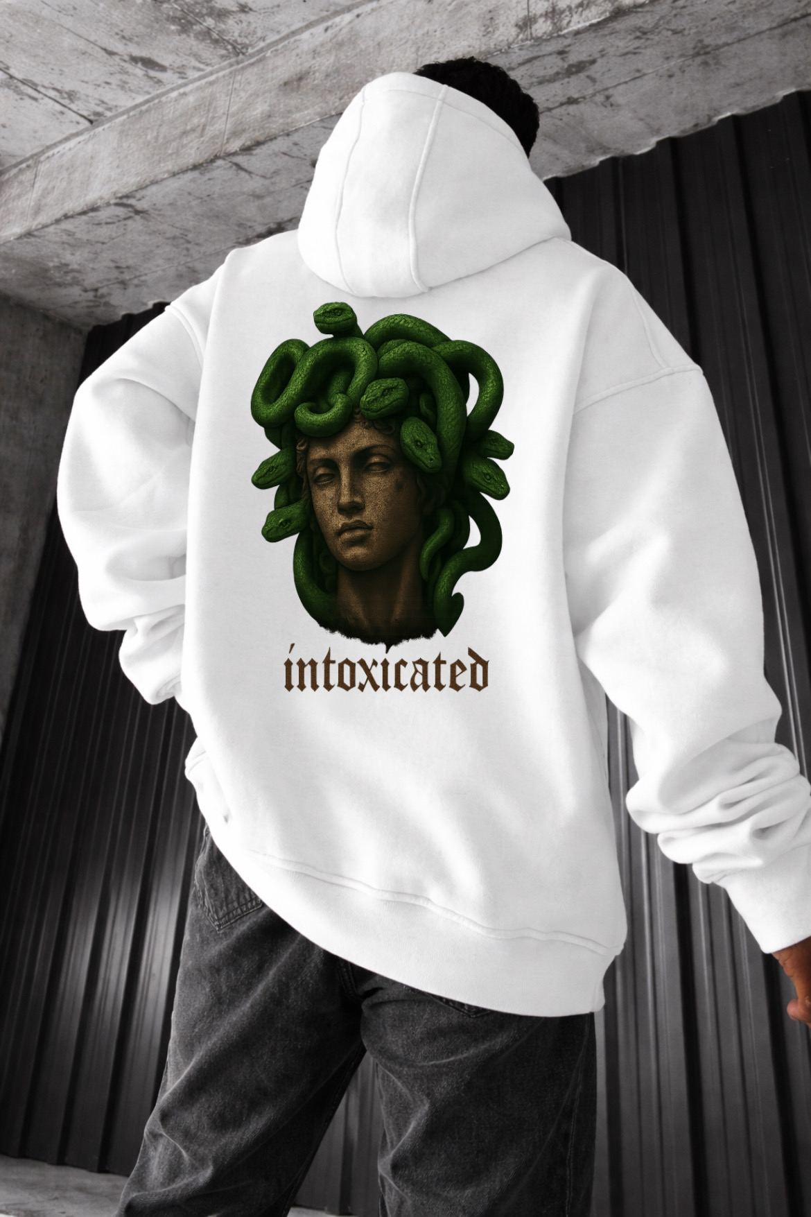 Medusa Designed Oversized Hoodie - Image 4