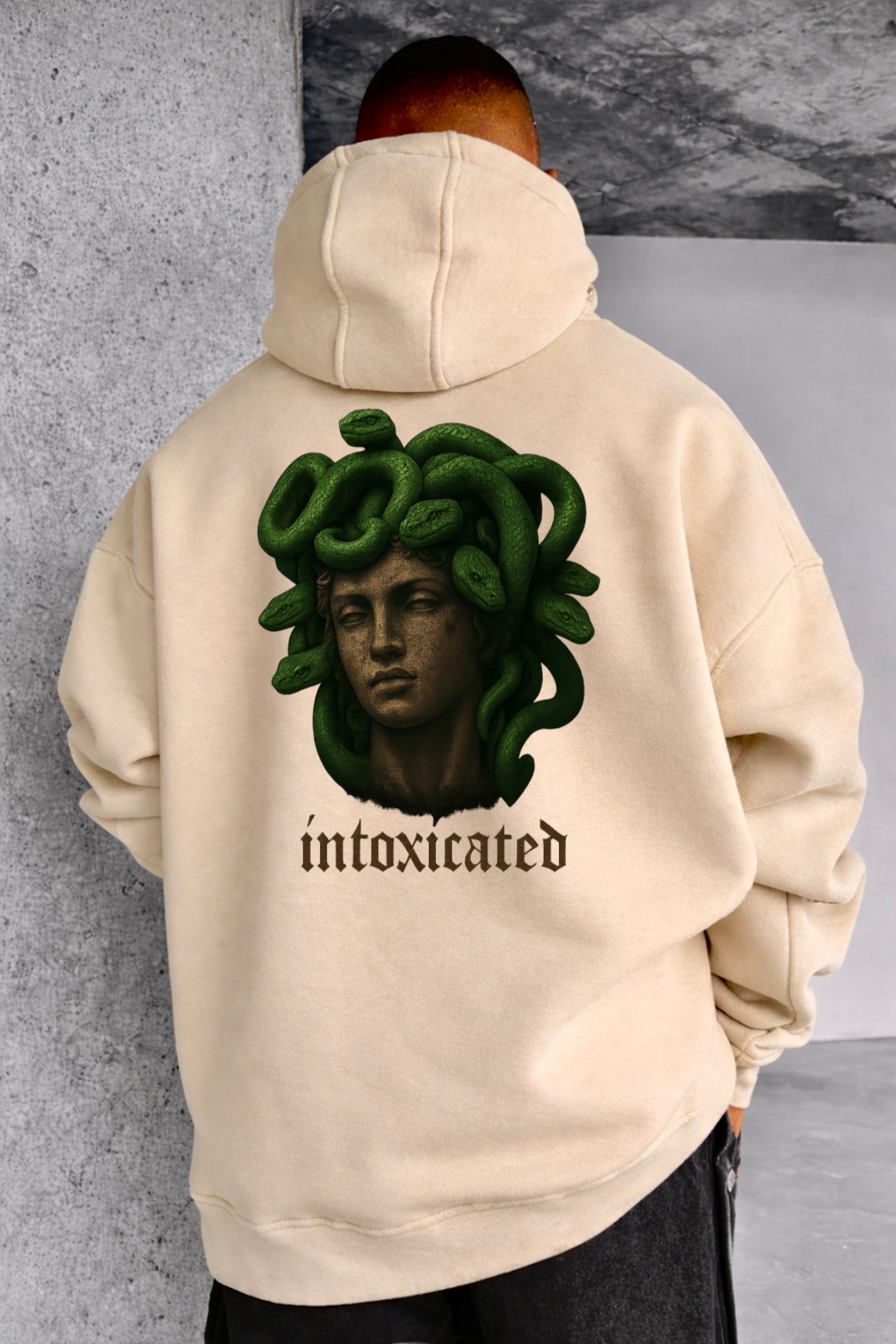 Medusa Designed Oversized Hoodie - Image 10