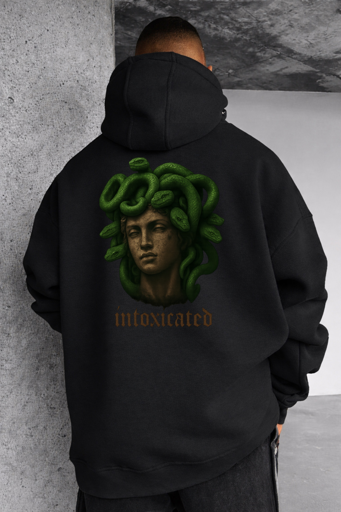 Medusa Designed Oversized Hoodie - Image 6