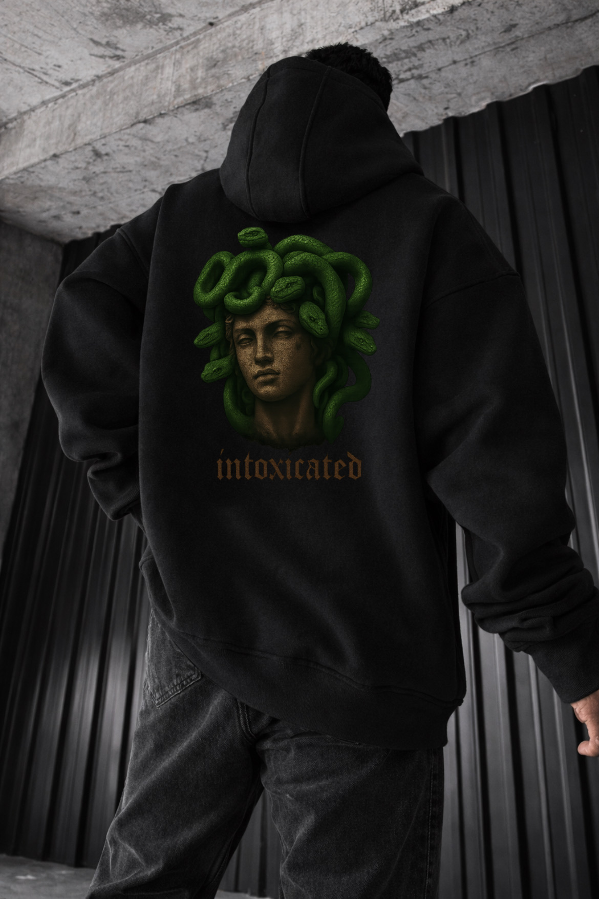 Medusa Designed Oversized Hoodie - Image 8