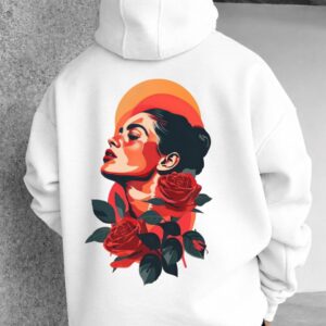Aesthetic Woman Designed Oversized Hoodie