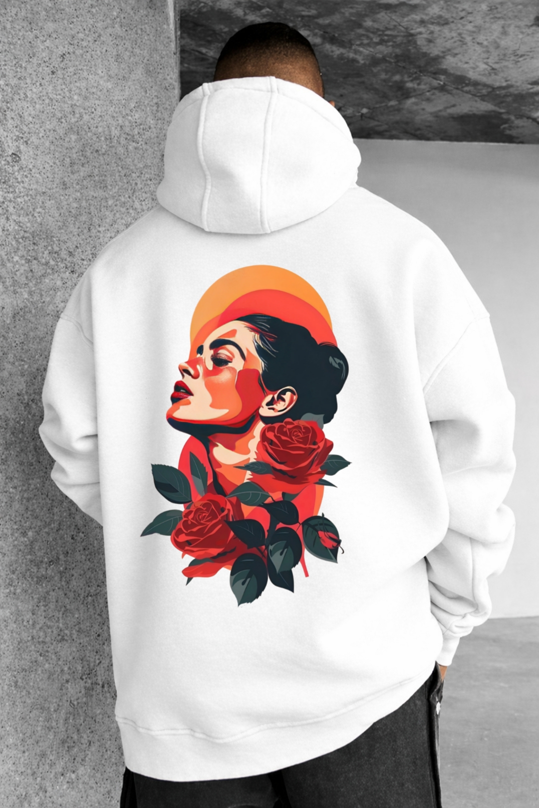 Aesthetic Woman Designed Oversized Hoodie