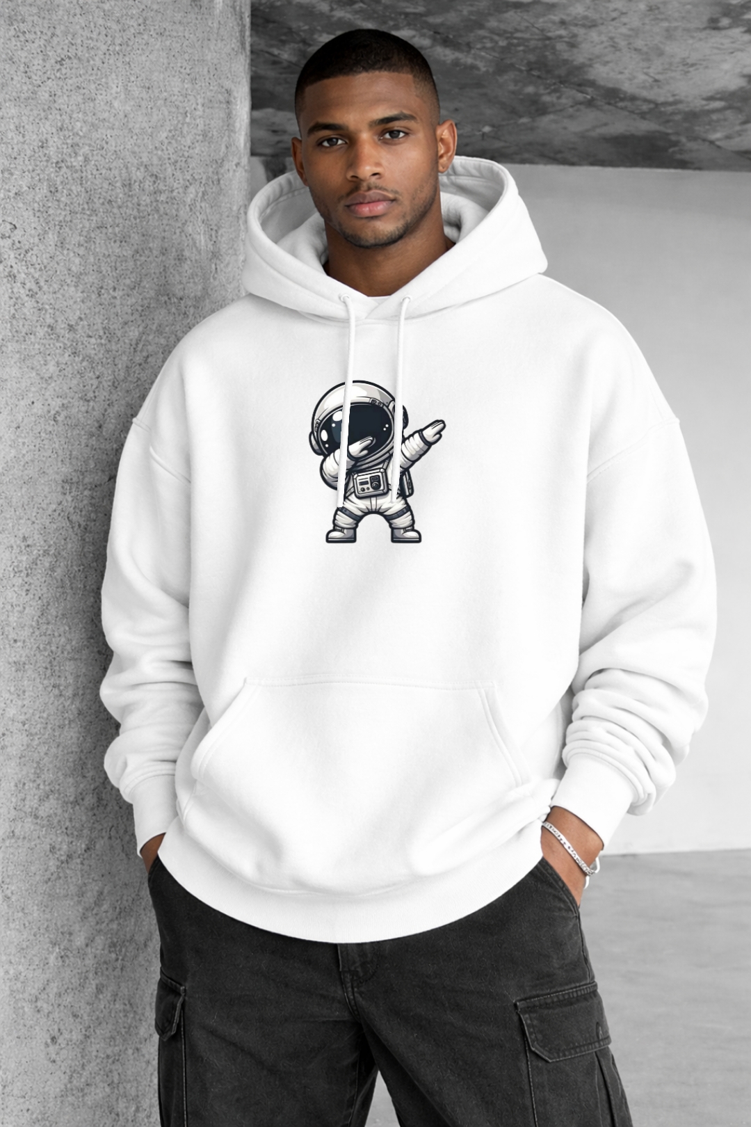 Too Chill Astronaut Designed Oversized Hoodie - Image 13
