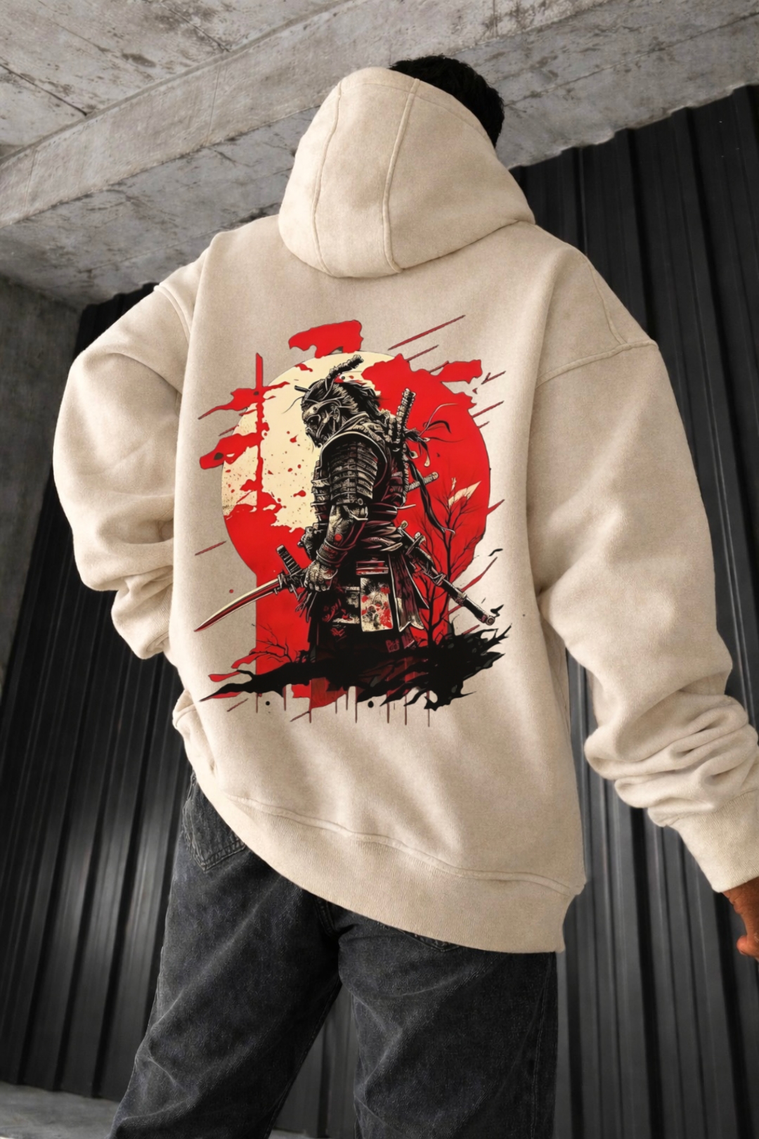 Japanese Samurai Designed Oversized Hoodie - Image 12