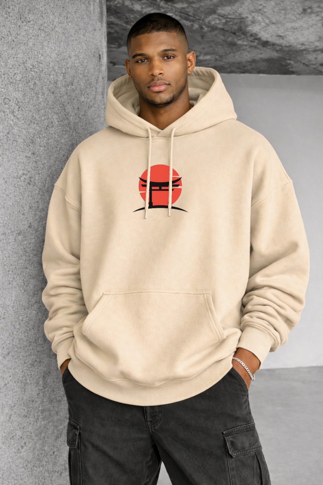 Japanese Samurai Designed Oversized Hoodie - Image 11