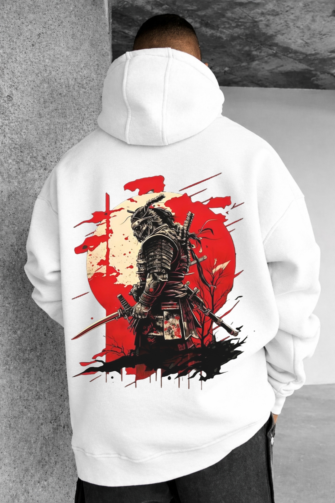 Japanese Samurai Designed Oversized Hoodie