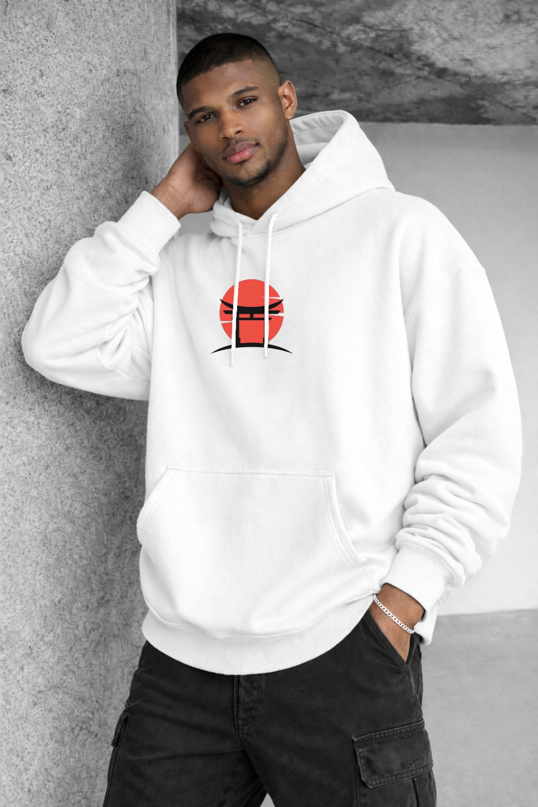 Japanese Samurai Designed Oversized Hoodie - Image 5