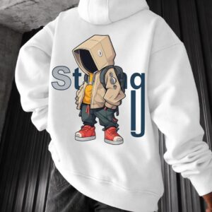 Hooded Introvert Character Designed Oversized Hoodie