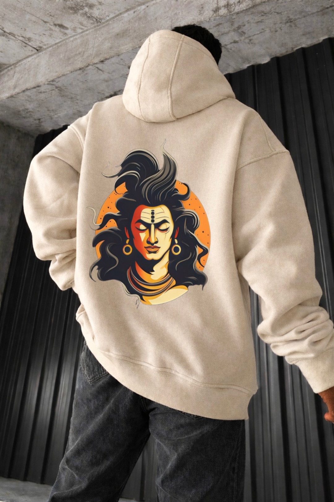 Lord Shiva Designed Oversized Hoodie - Image 12