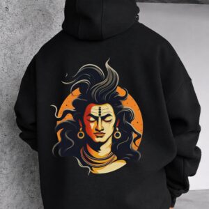 Lord Shiva Designed Oversized Hoodie