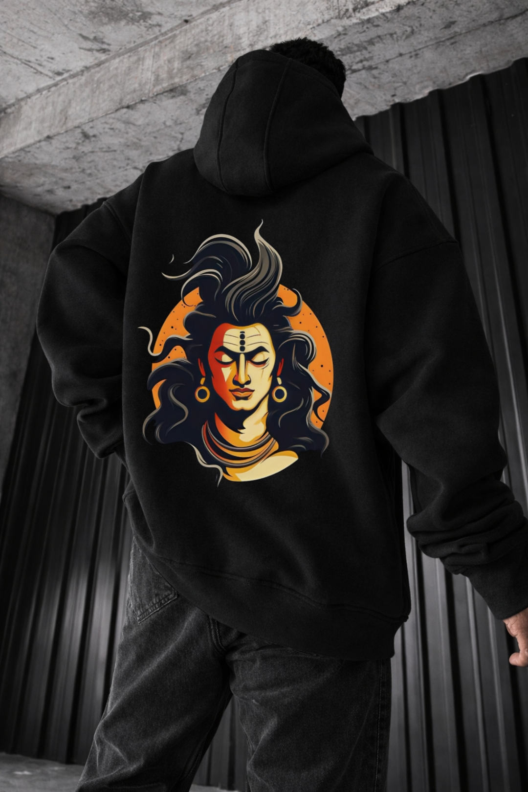 Lord Shiva Designed Oversized Hoodie - Image 4