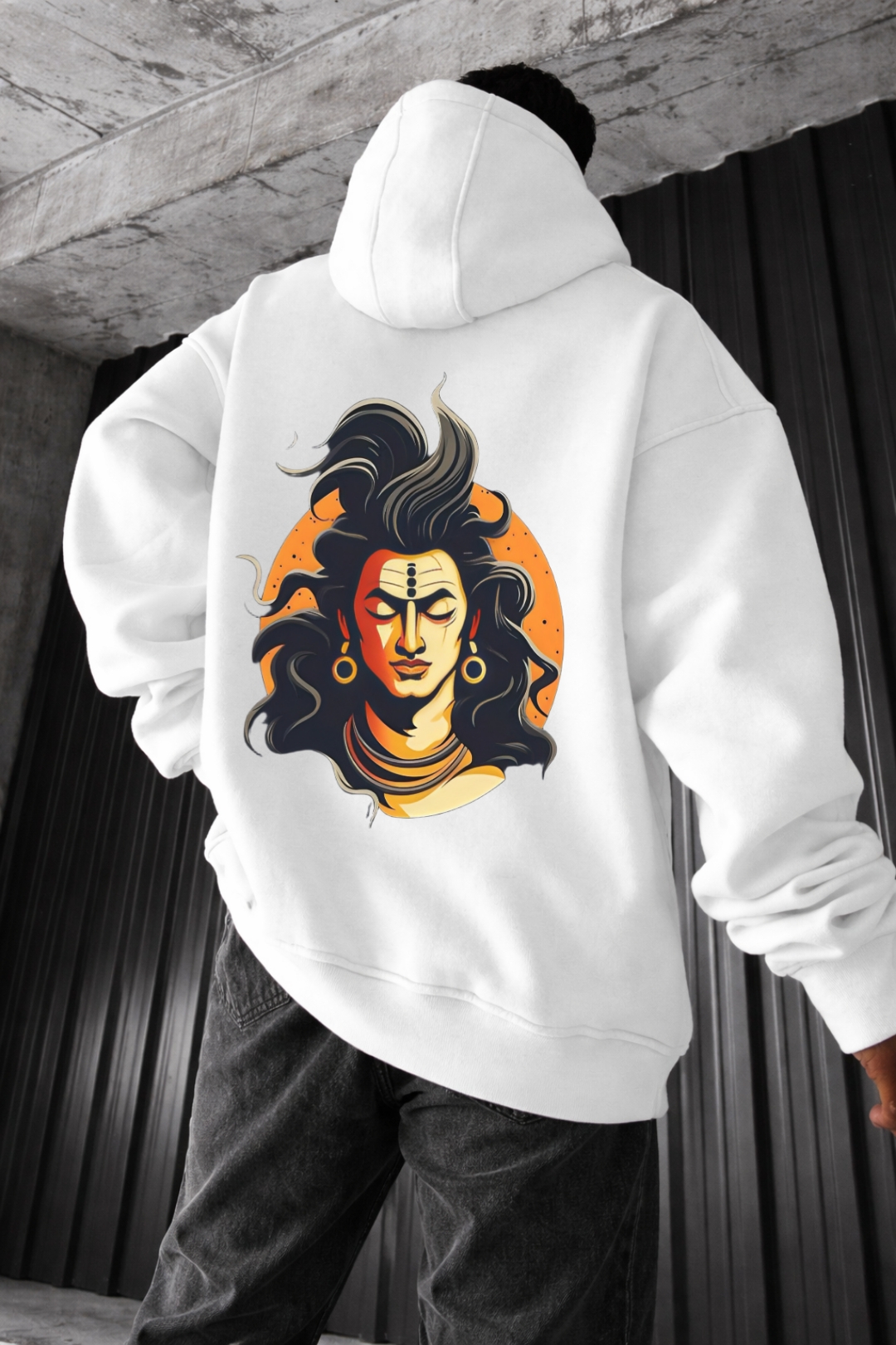 Lord Shiva Designed Oversized Hoodie - Image 8