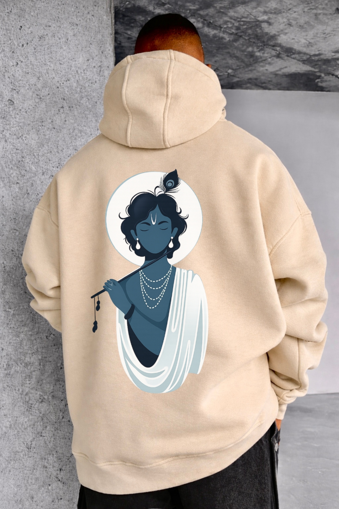 Lord Krishna Designed Oversized Hoodie - Image 12