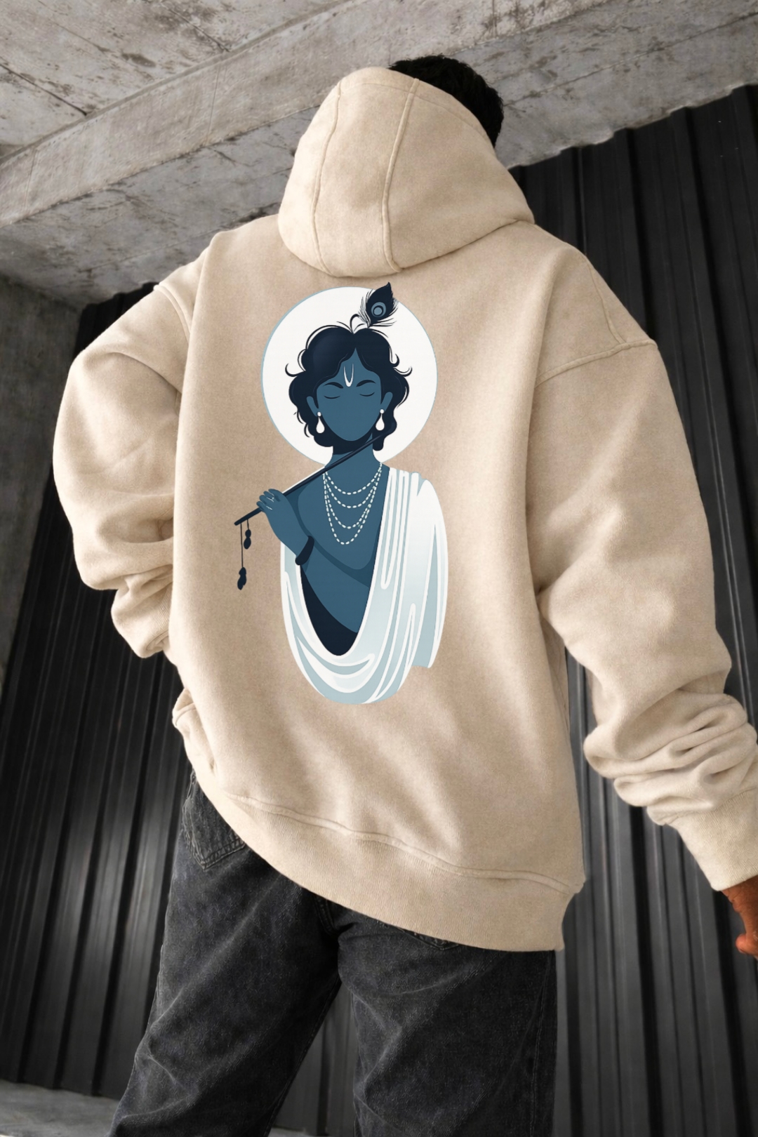 Lord Krishna Designed Oversized Hoodie - Image 10