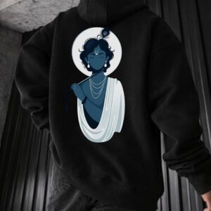 Lord Krishna Designed Oversized Hoodie