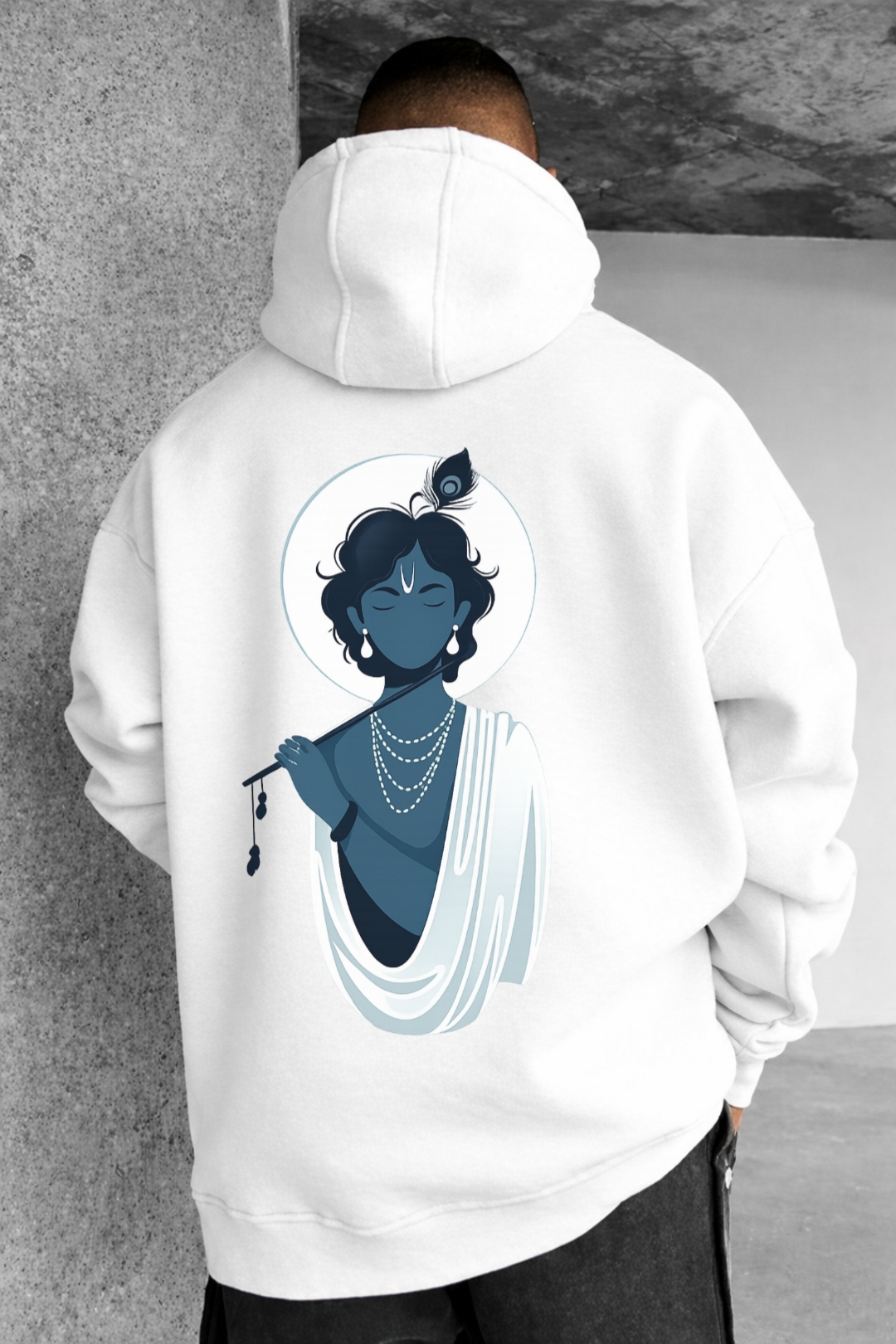 Lord Krishna Designed Oversized Hoodie - Image 8
