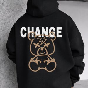 Bear Change Designed Oversized Hoodie